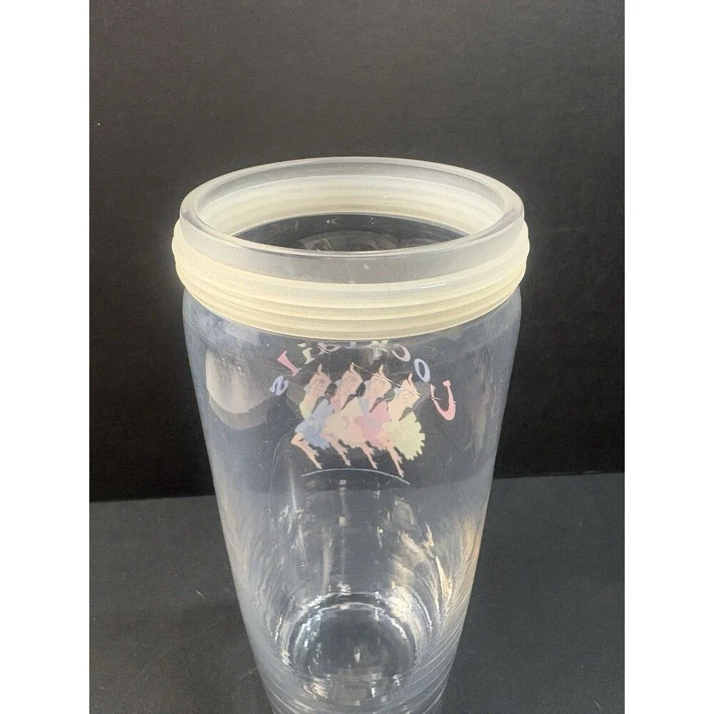 Cocktail Shaker Can Can Dancers with Chrome Top Art Deco Vintage Style